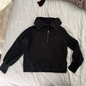 Varley Black Half-Zip Sweater